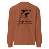 Premium Welcome to the Deep | White Shark|  heavyweight long sleeve shirt