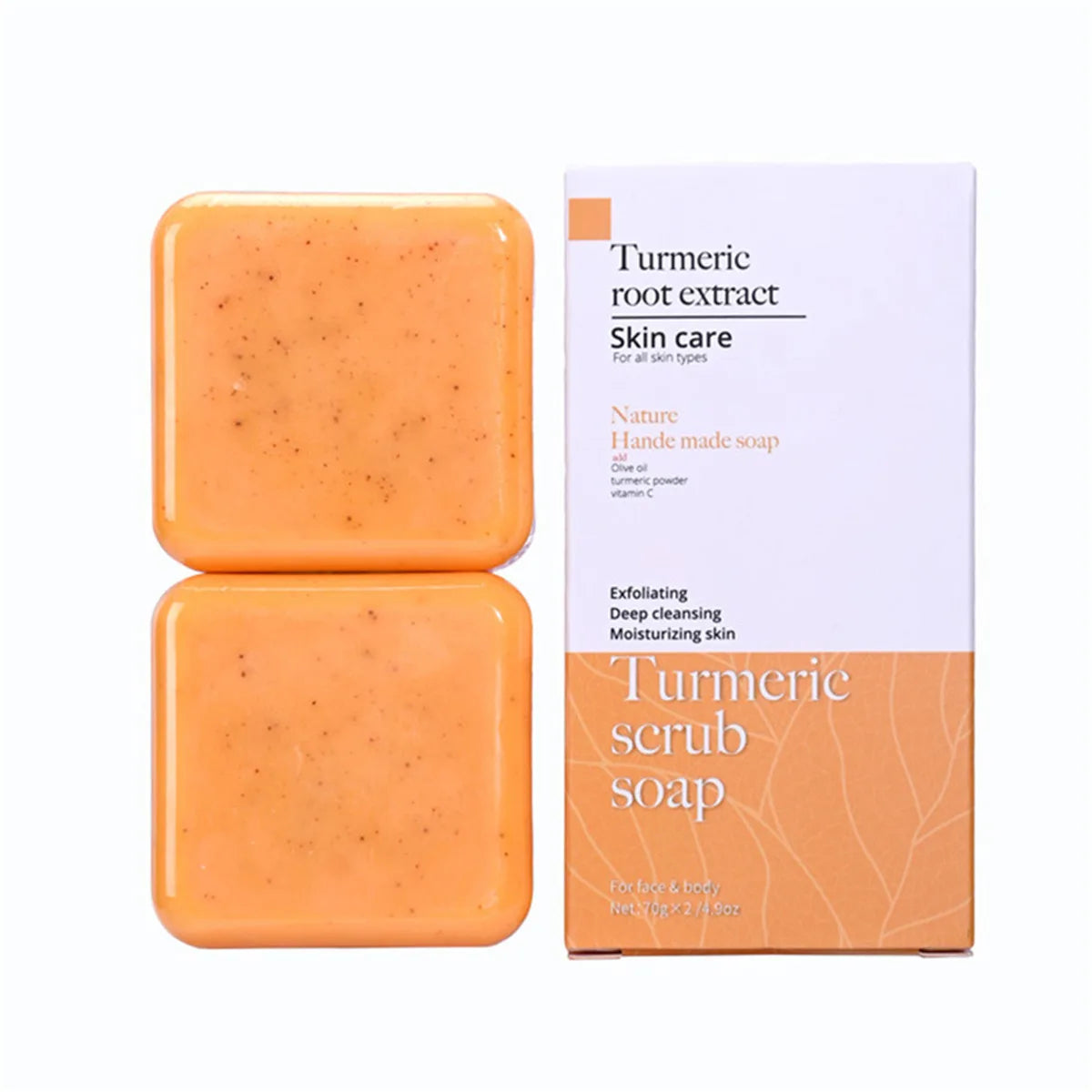 Bath Turmeric Soap Bars For Dark Spots, Handmade Soap For Face  Body, Natural Turmeric Soap For Skin Exfoliating, Nourishing, Natural Soap For All Skin Types Pack Of 2