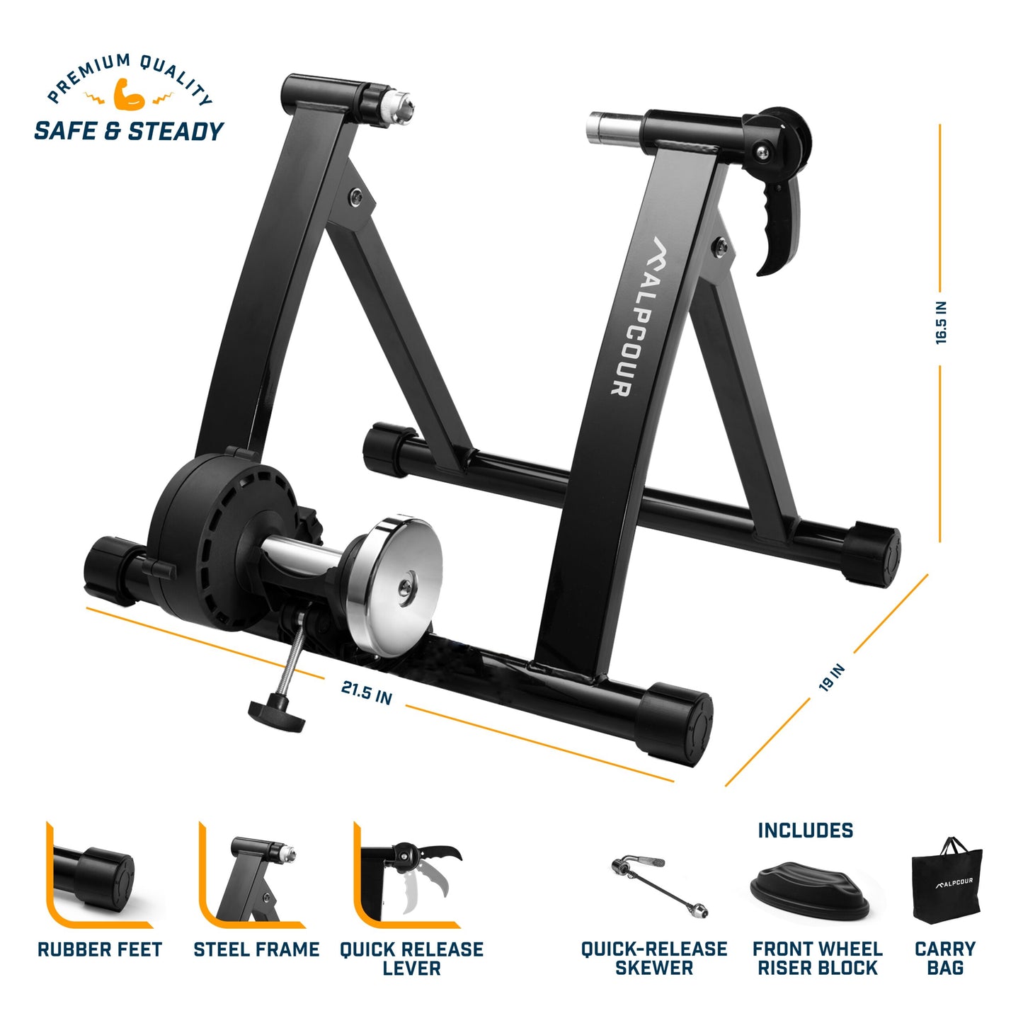 Bike Trainer Stand - Magnetic Flywheel