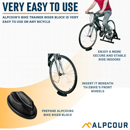 Alpcour Bike Trainer 1-Tier Front Wheel Riser Block