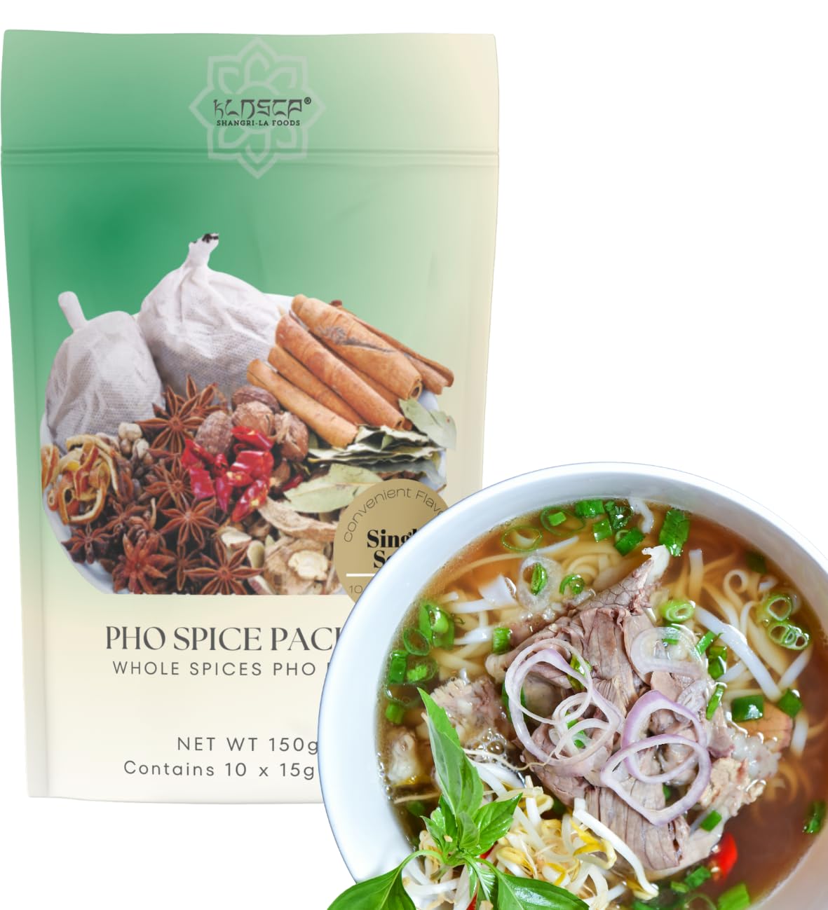 Pho seasoning packets | Pho Spice for soup base cooking | Beef soup seasoning | Comes with Pho spice filter sachet (10 Single Packets)