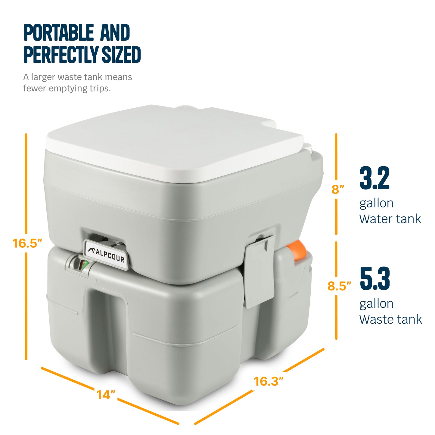 Alpcour Compact Portable Toilet