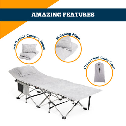 Mattress Pad and Pillow for Camping Cots