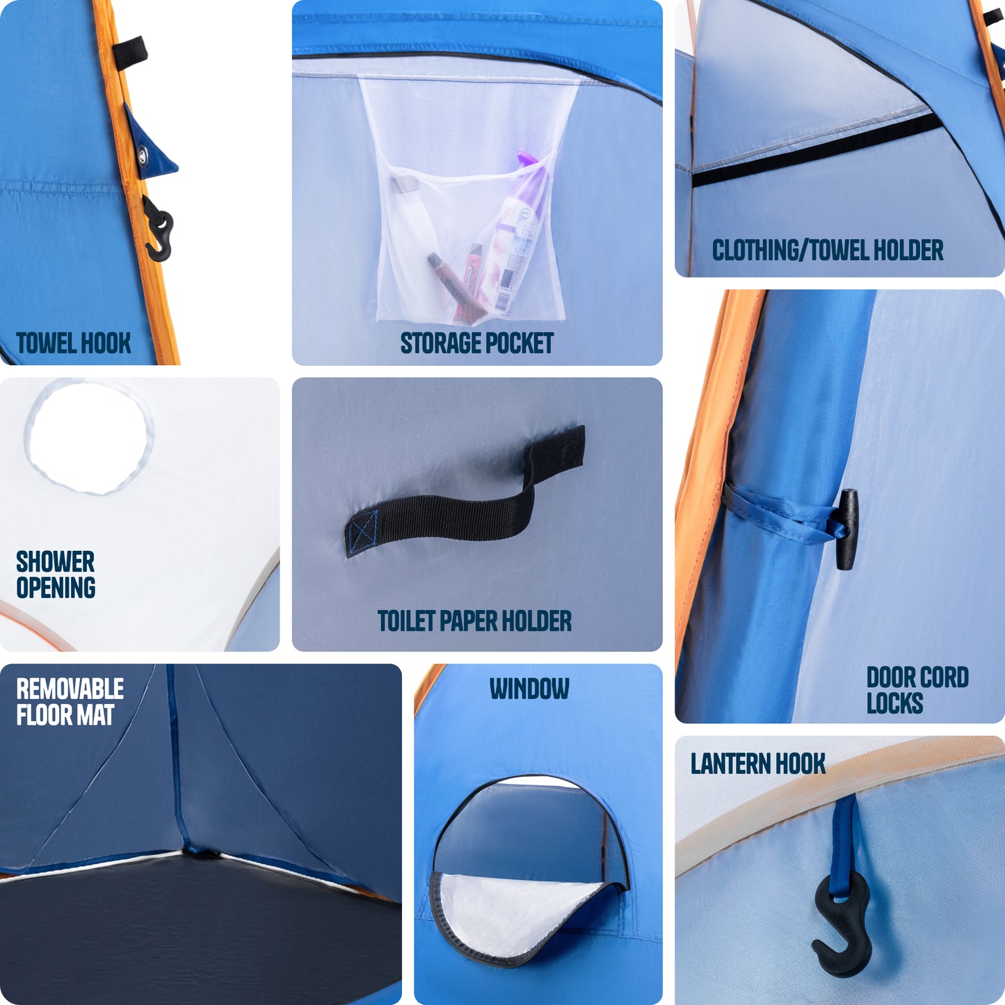 Portable Pop Up Tent with Multiple Features