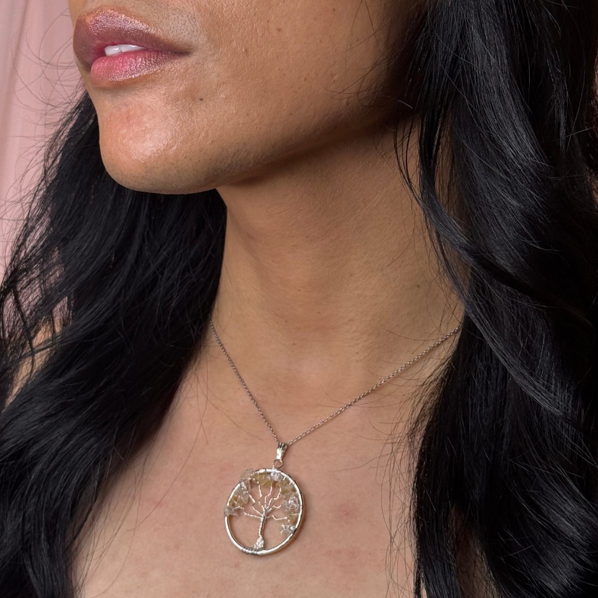 Tree of Life Gemstone Necklace