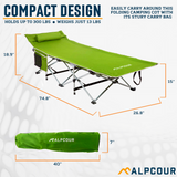 Folding Camping Cot - Large