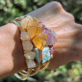 Gemstone Wire-Wrapped Bracelet