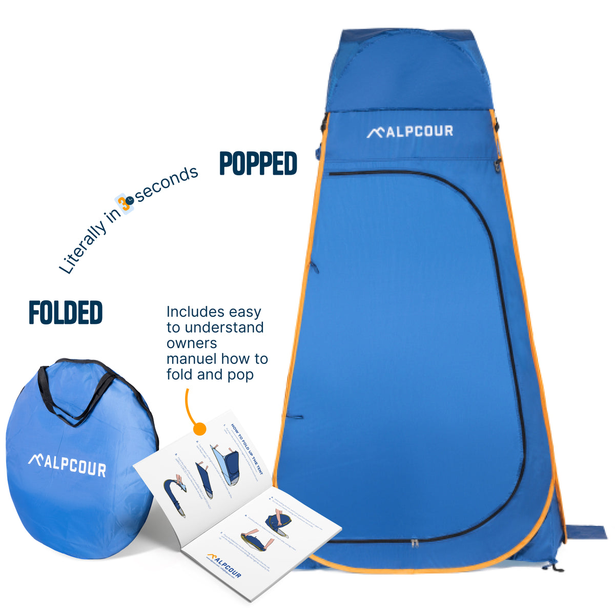 Portable Pop Up Tent with Multiple Features