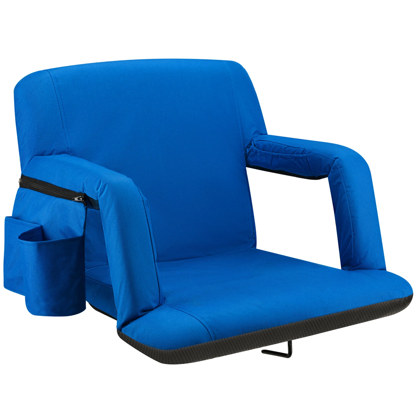 Reclining Stadium Seat with Armrests and Side Pockets