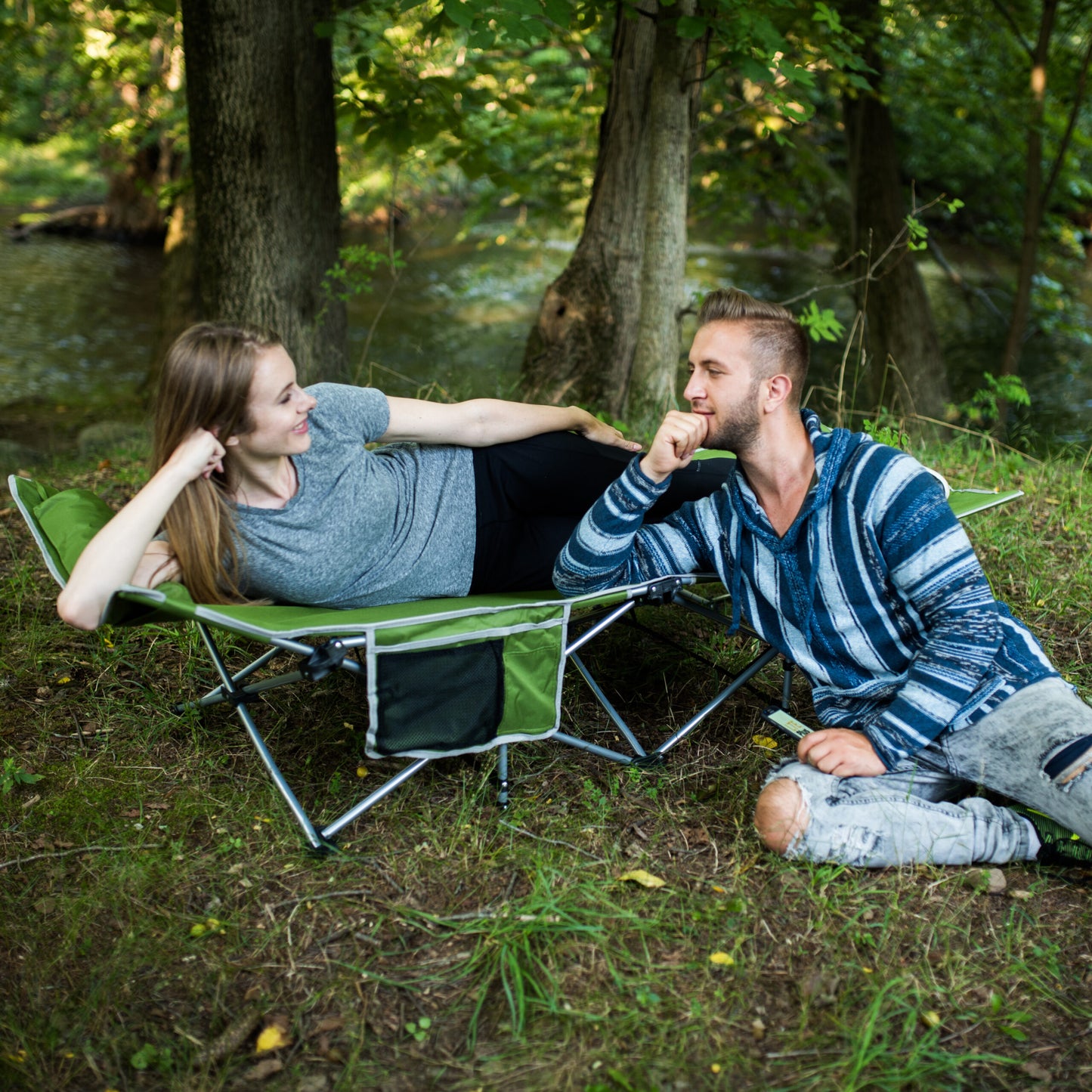 Folding Camping Cot - Large