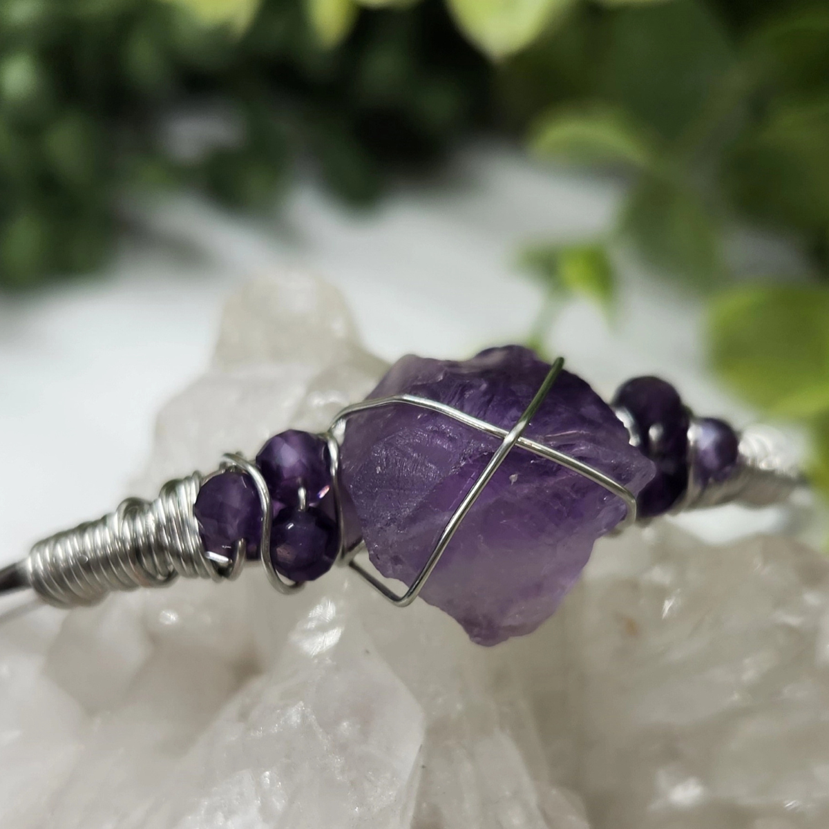 Gemstone Wire-Wrapped Bracelet