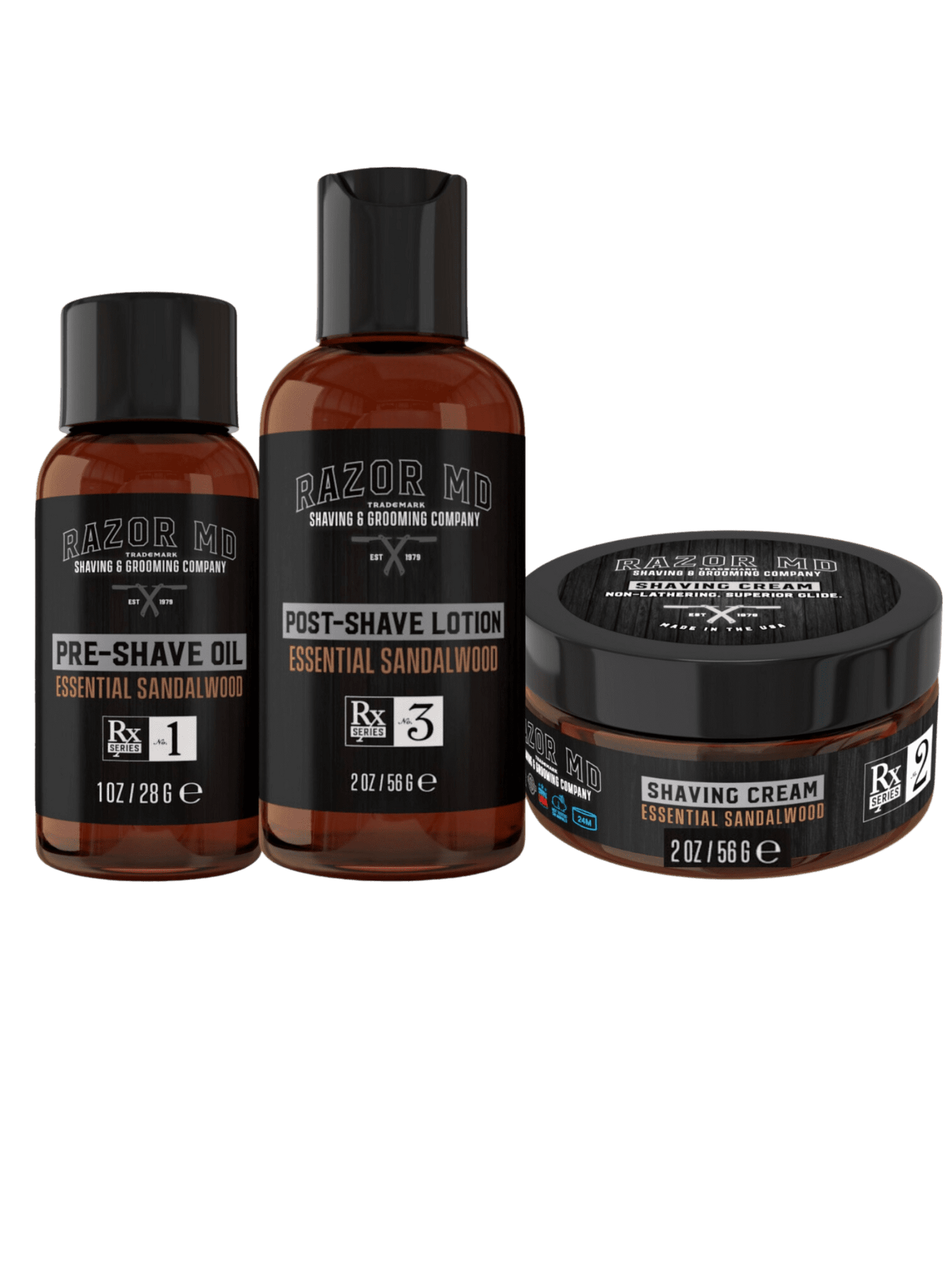 Shaving Bundle and Gift Set - Sandalwood - Travel Size