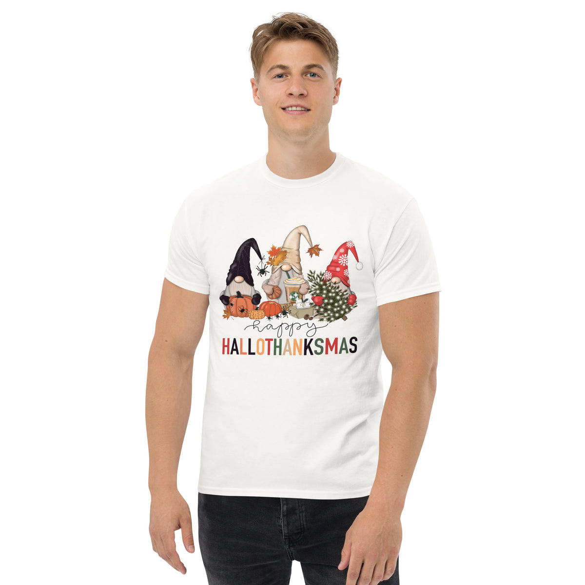 Happy HalloThanksMas Unisex classic tee