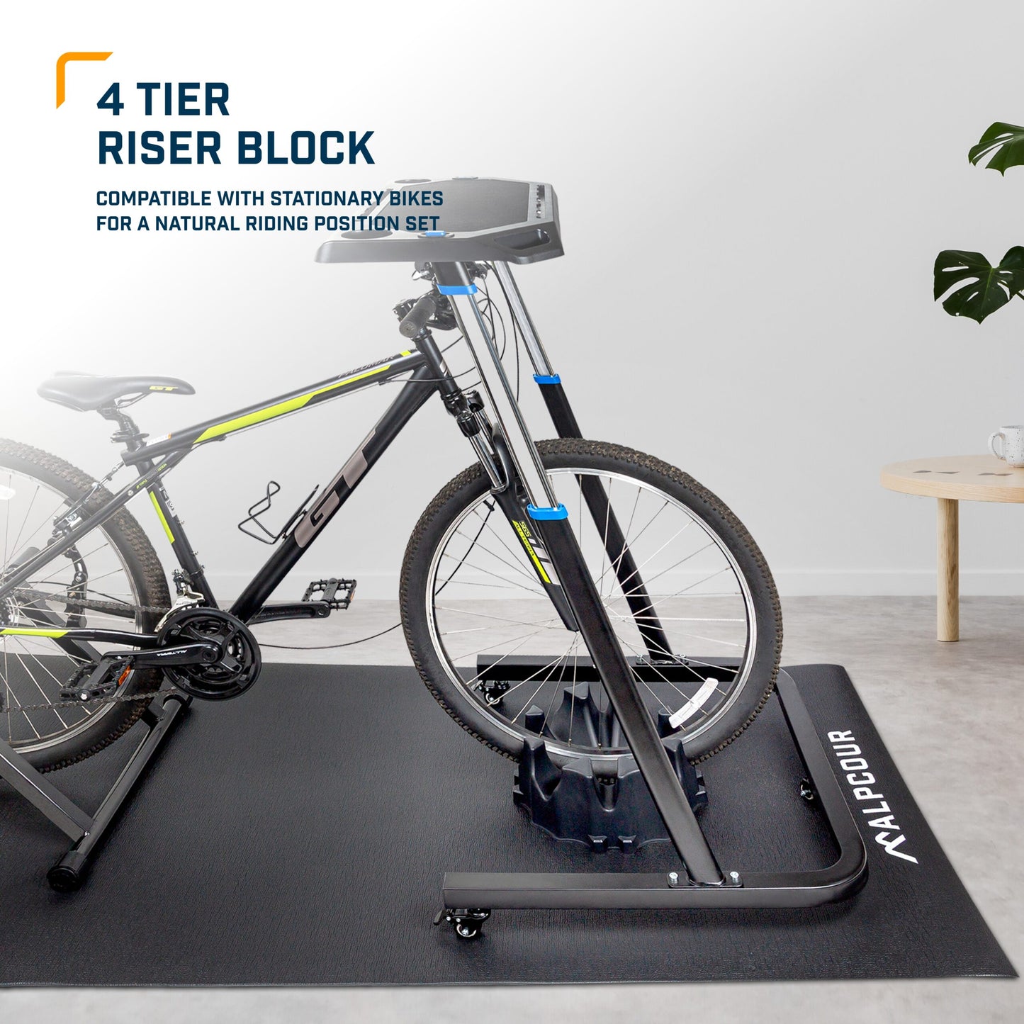 Bike Trainer 4-Tier Riser Block for Front Wheel with Anti-Skid Design