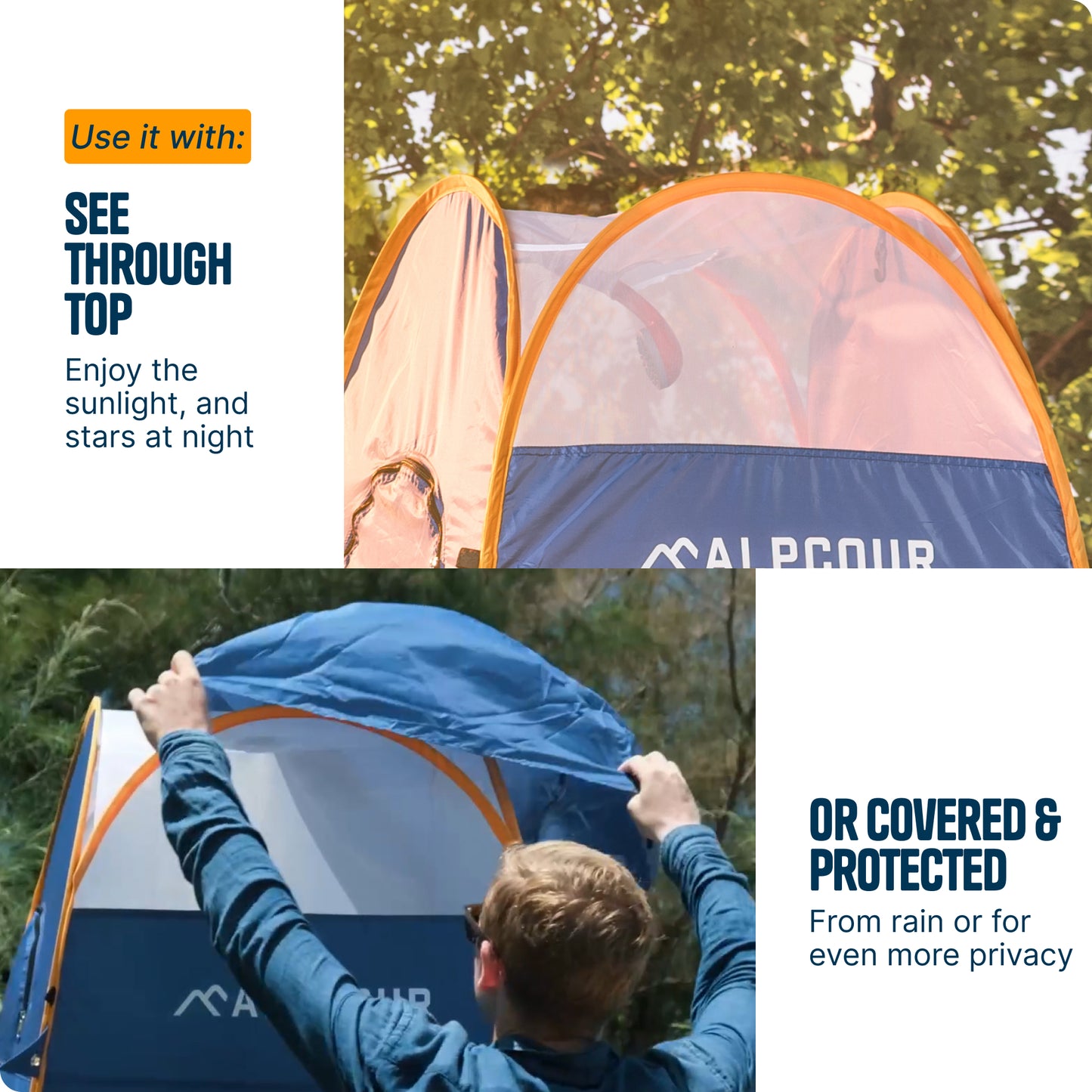 Portable Pop Up Tent with Multiple Features