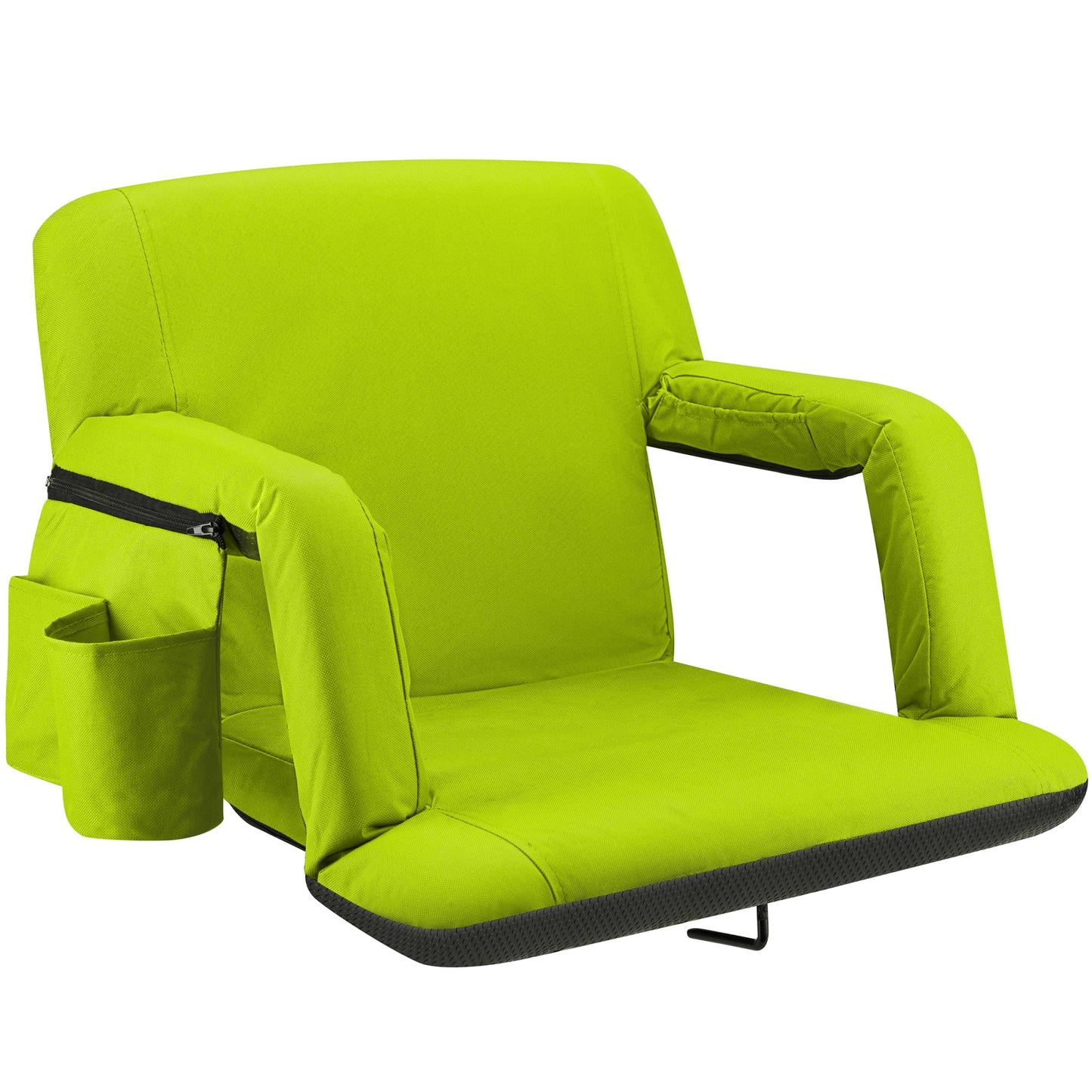 Reclining Stadium Seat with Armrests and Side Pockets