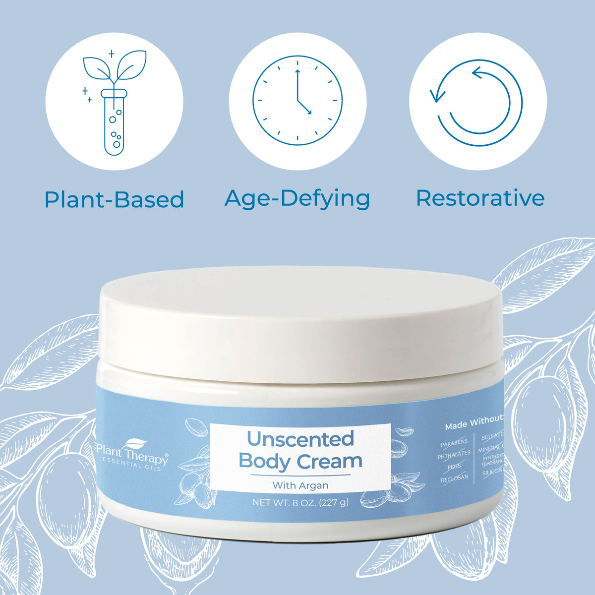 Unscented Body Cream with Argan