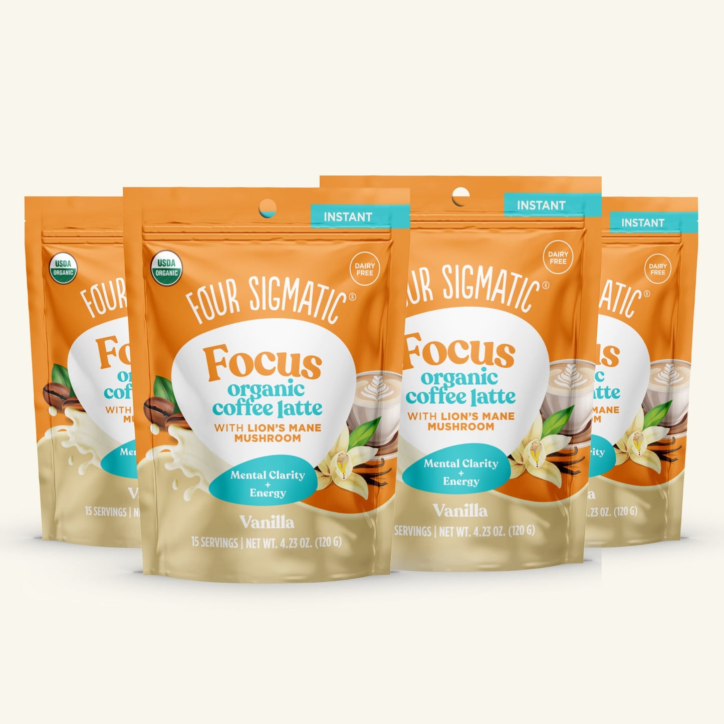 Focus Organic Coffee Latte - Vanilla