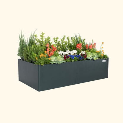 17" Tall Modern 42" x 83" Metal Raised Garden Bed