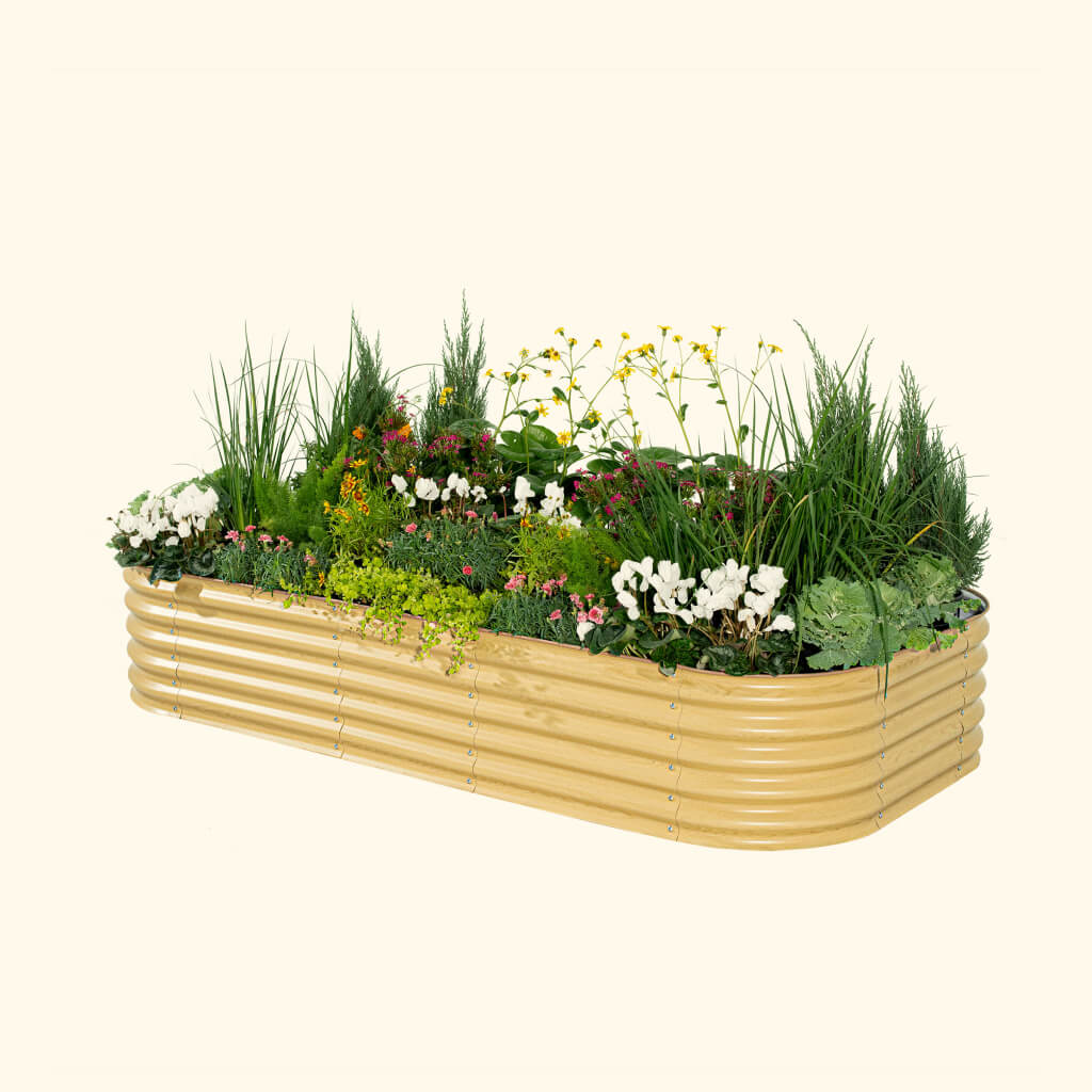 17" Tall 10 In 1 Jumbo Modular Metal Raised Garden Bed Kit