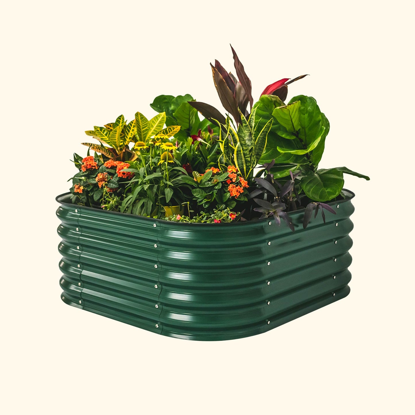 17" Tall 4 In 1 Small Modular Metal Raised Garden Bed Kit