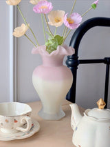 Vintage French Style Dopamine Fenton Glass Vase