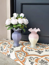 Vintage French Style Dopamine Fenton Glass Vase