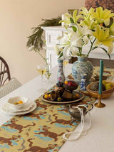Vintage Oriental Style Table Runner for Elegant Festive Table Setting