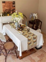 Vintage Oriental Style Table Runner for Elegant Festive Table Setting
