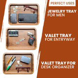 Valet Tray - Catch All Tray - Accessories Organizer - Walnut Wood by Virginia Boys Kitchens