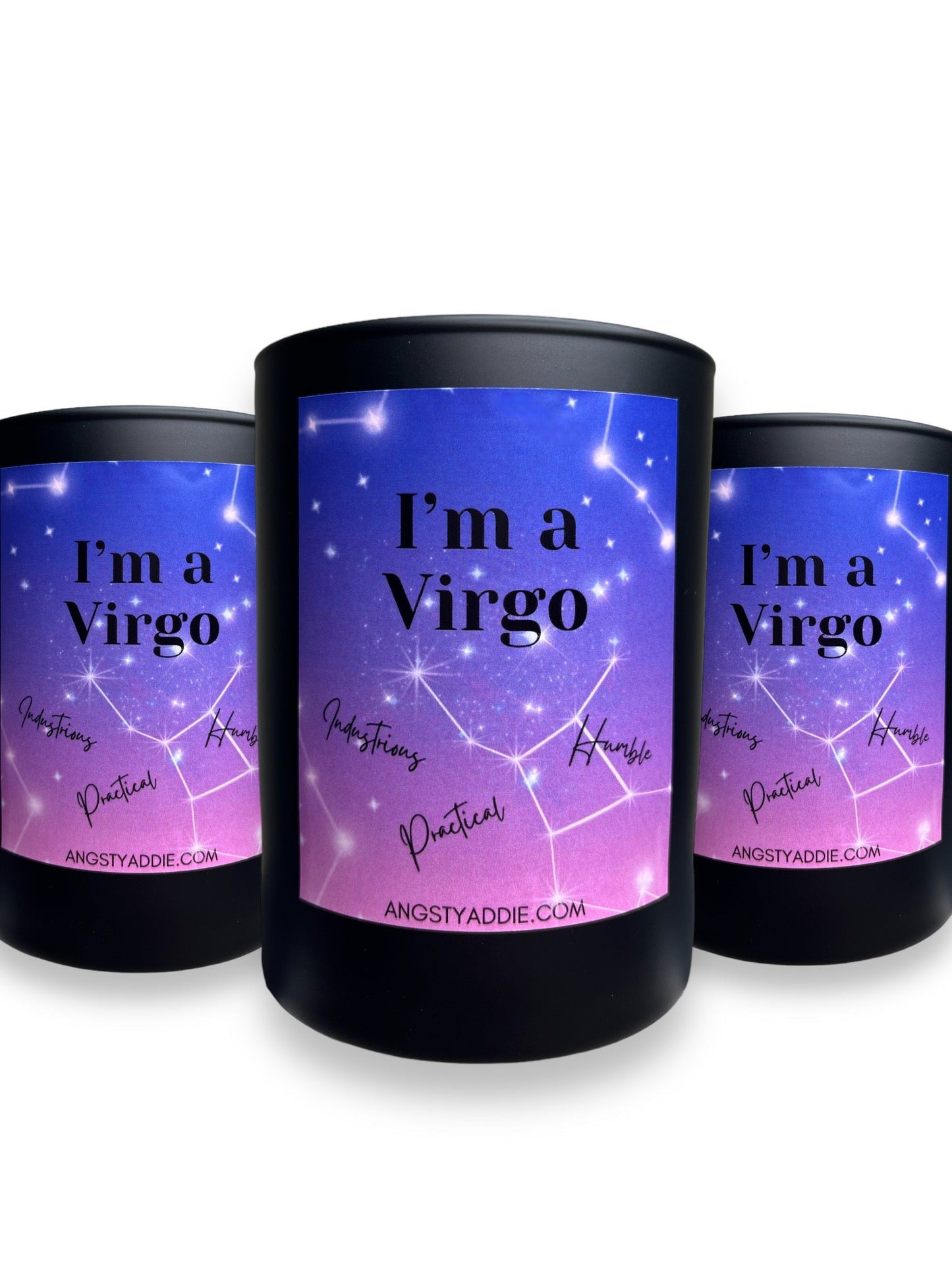 Virgo zodiac candle by Angsty Addie