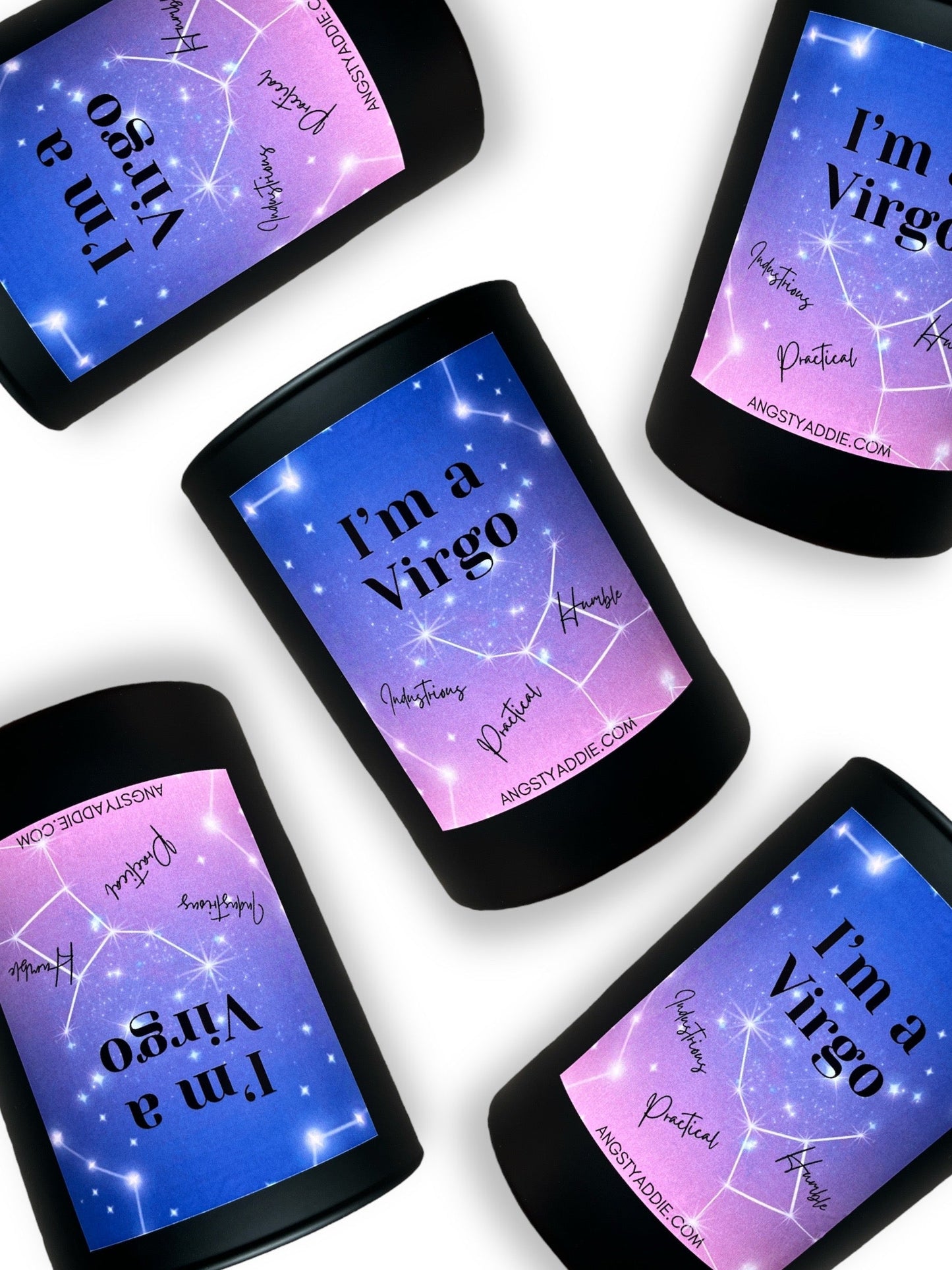 Virgo zodiac candle by Angsty Addie