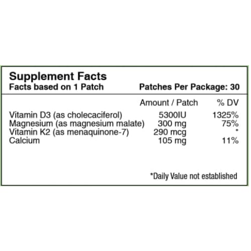 Vitamin D3 with K2 Vitamin Patch