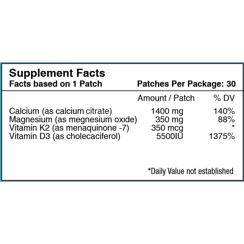 Vitamin D3/Calcium Vitamin Patch