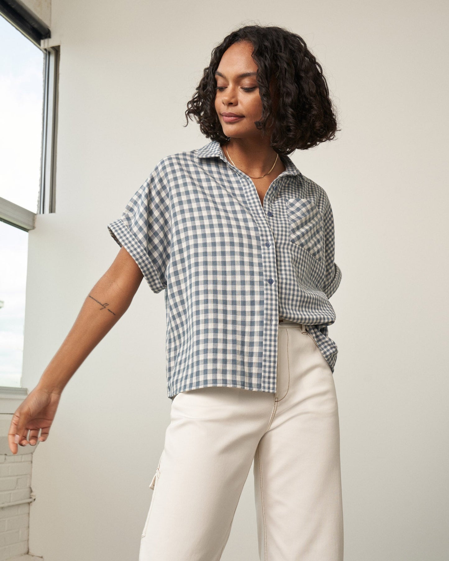 Organic Oversized Double Cloth Button Down by United By Blue