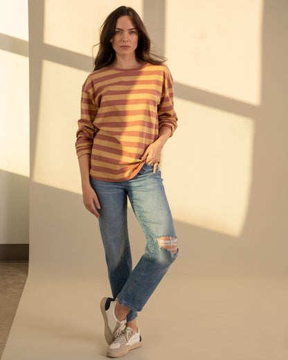 Organic Striped Long-Sleeve Tee by United By Blue