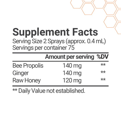 Propolis+Ginger+Raw Honey Throat Spray