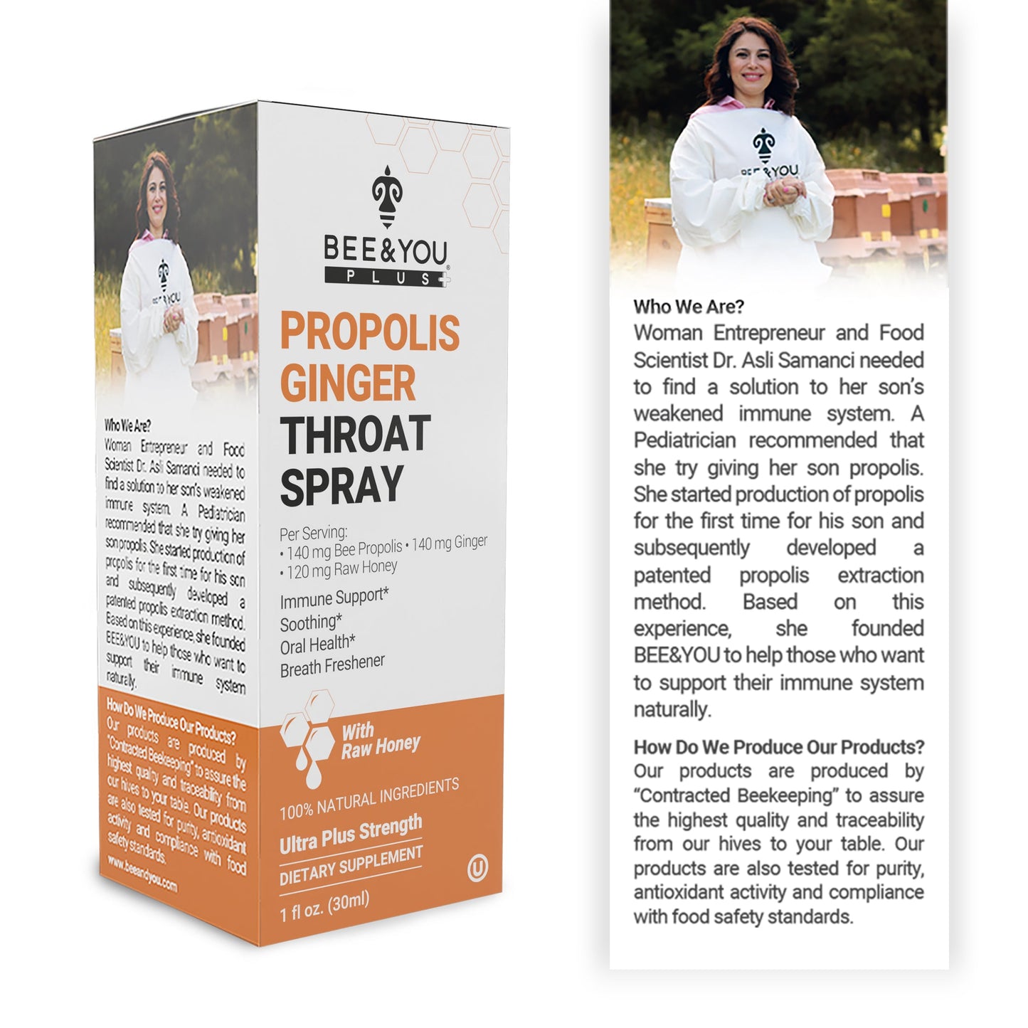 Propolis+Ginger+Raw Honey Throat Spray