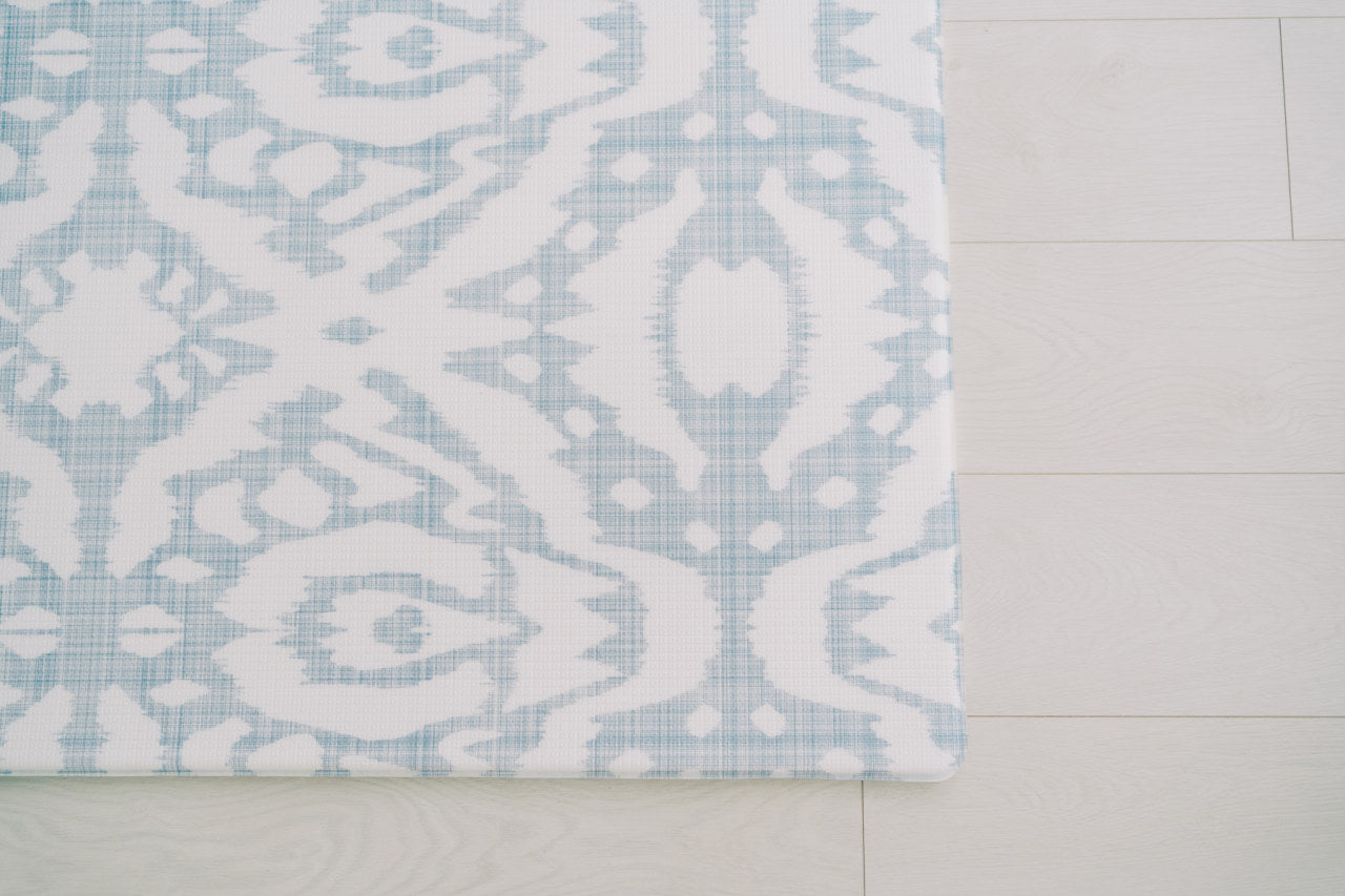 emerson ikat + jack stripe in rainwash blue by wander & roam