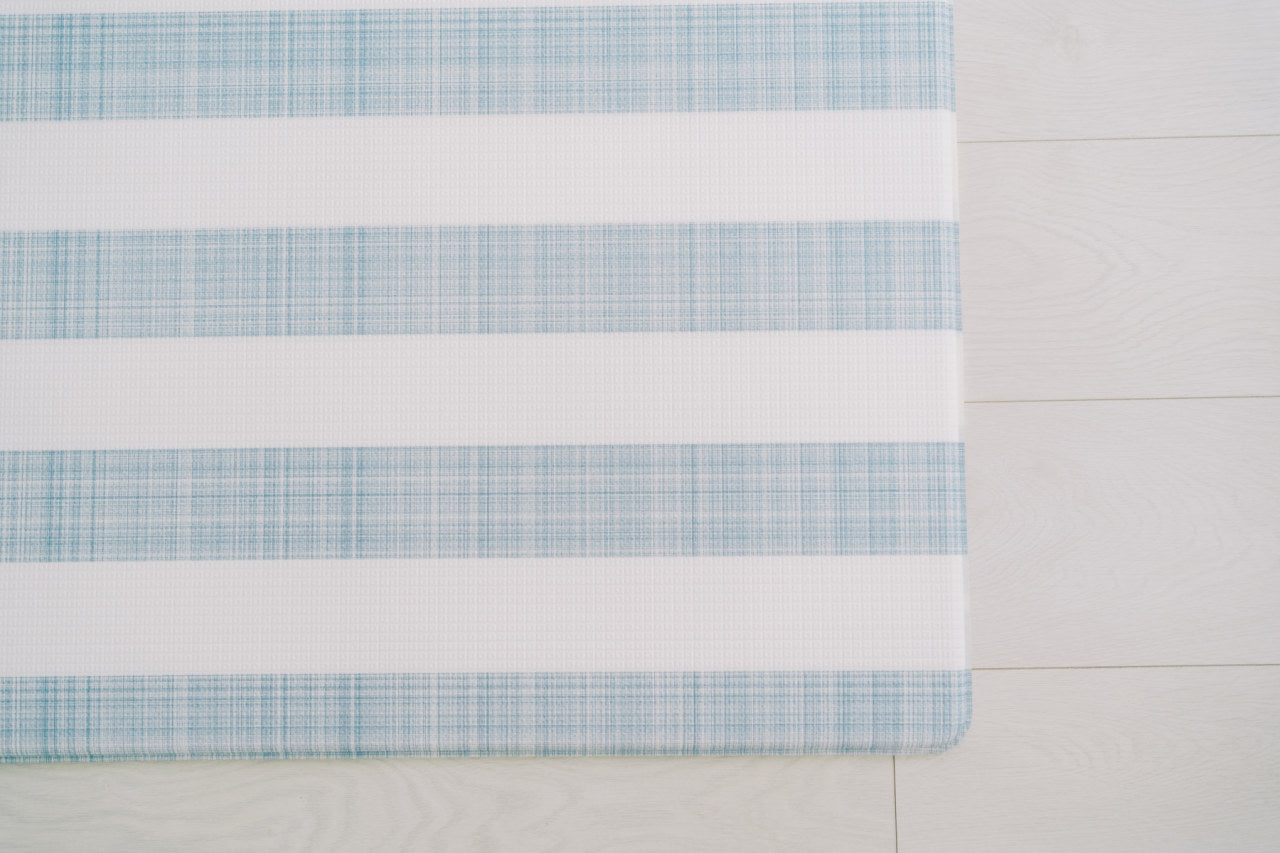 emerson ikat + jack stripe in rainwash blue by wander & roam