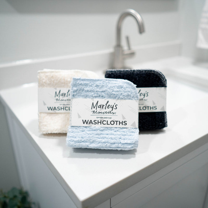Washcloths: Cotton Chenille - 4 Count Pack