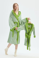 Whimsical Ultra Soft Sunflower Hooded Bathrobe - 100% Organic Long-stapled Cotton