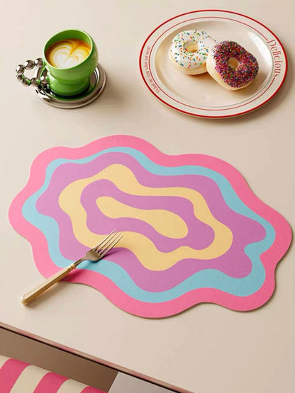 Dopamine Ripple Placemat Set of 4 Pcs for Whimsical Table Setting