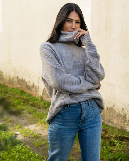 Recycled Cashmere Oversized Turtleneck by United By Blue