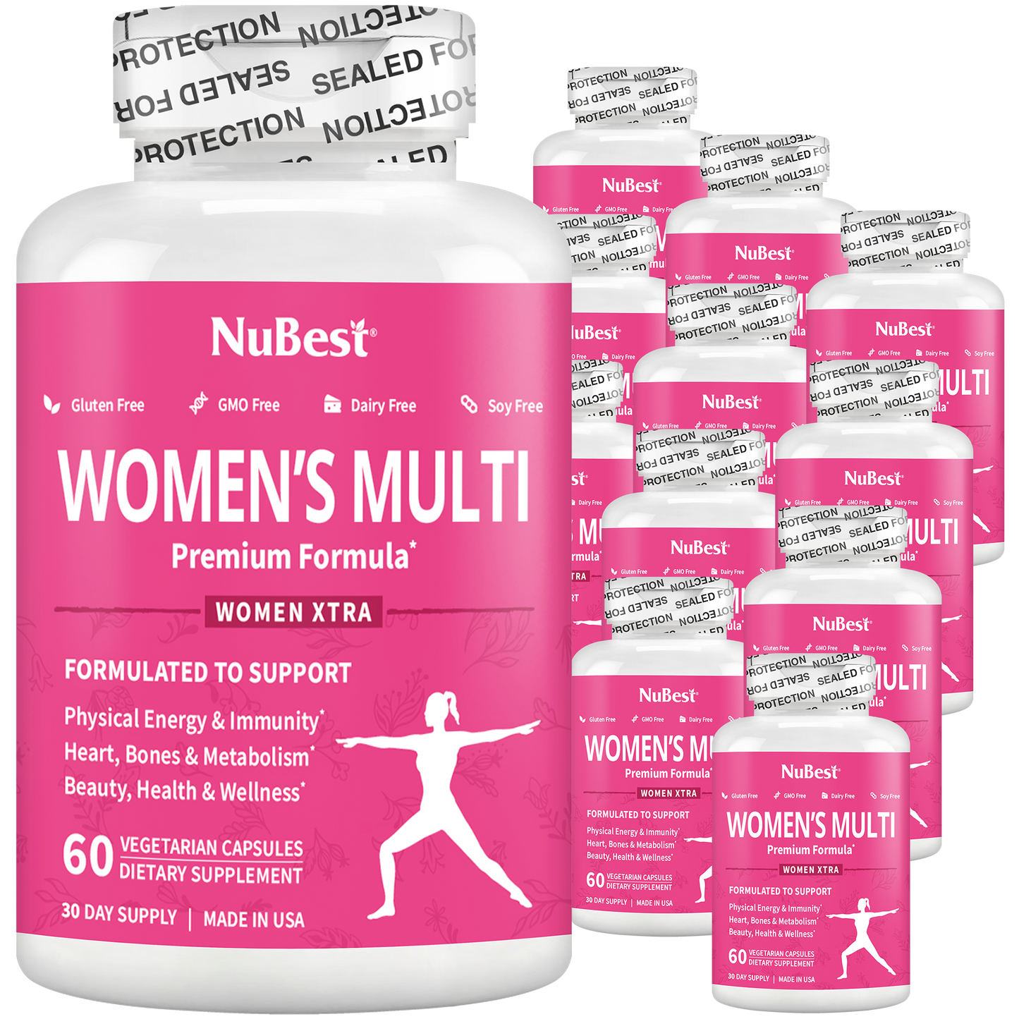 Women's Multi, Women Xtra, Immunity, Energy & Beauty Formula, 60 Vegan Capsules by NuBest Nutrition®