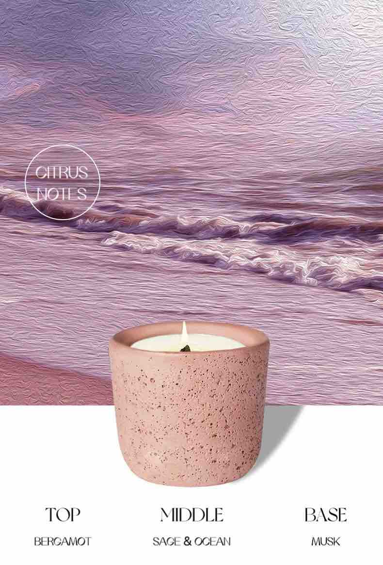 Wood Wick Soy Wax Scented Candle - Breath Of Nature Scented - Alps Pink