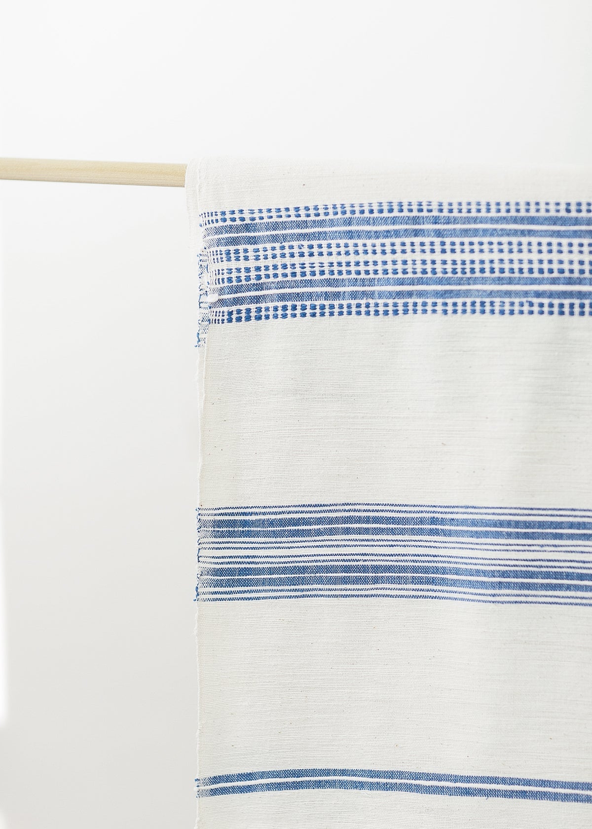 Aden Fabric Yardage - Natural with Blue by Creative Women