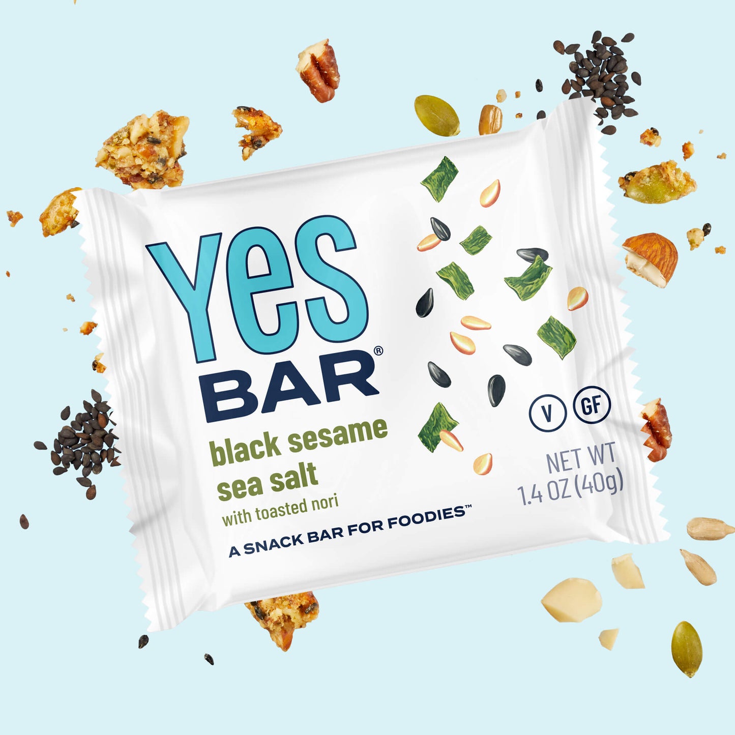 Black Sesame Sea Salt Six Pack by YES BAR®