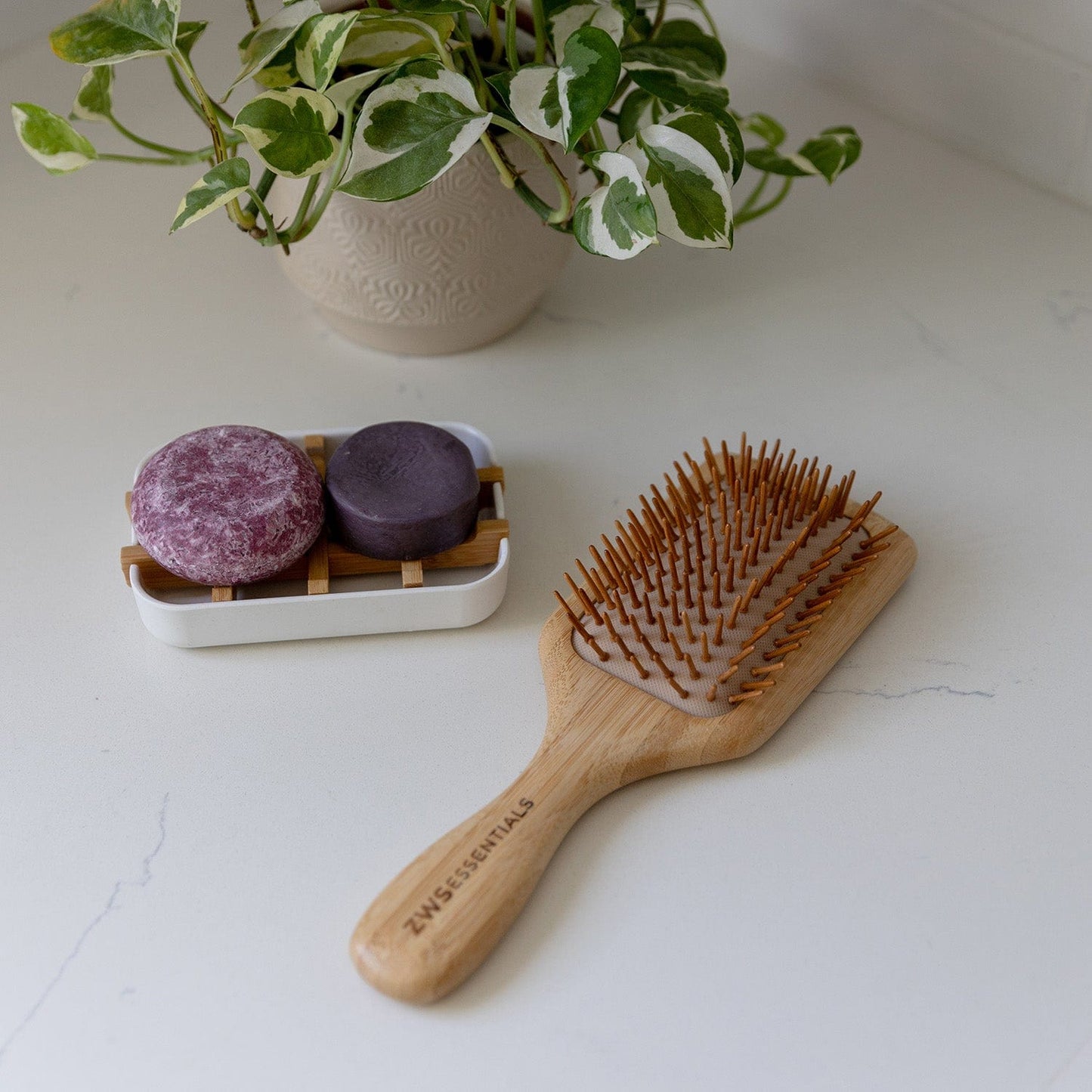 Bamboo Hair Brush - Zero Waste Hair Brush, Plastic Free, 100% Bamboo, Compostable