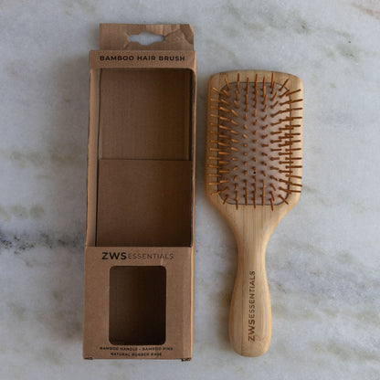 Bamboo Hair Brush - Zero Waste Hair Brush, Plastic Free, 100% Bamboo, Compostable